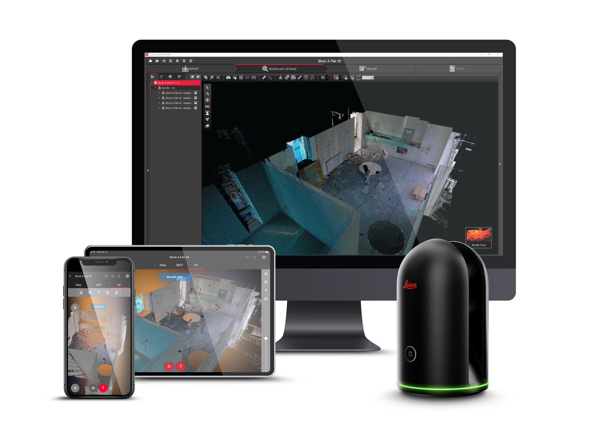 Leica BLK360 Tablet-Phone-Monitor - Construction RGB